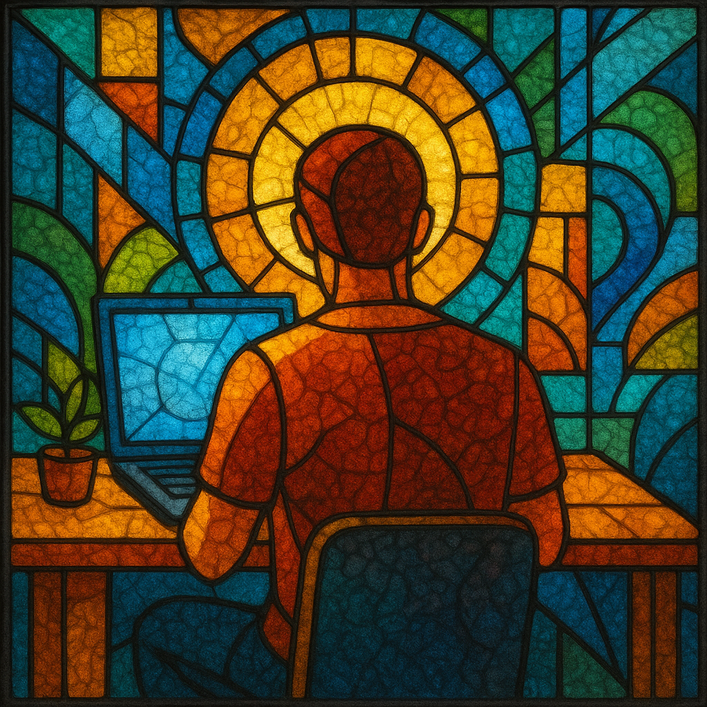 Retrato em vitral