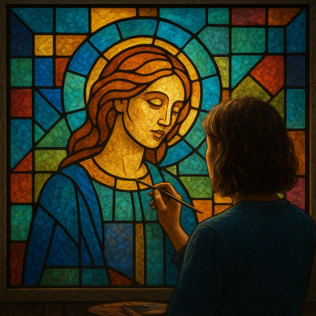 Retrato em vitral
