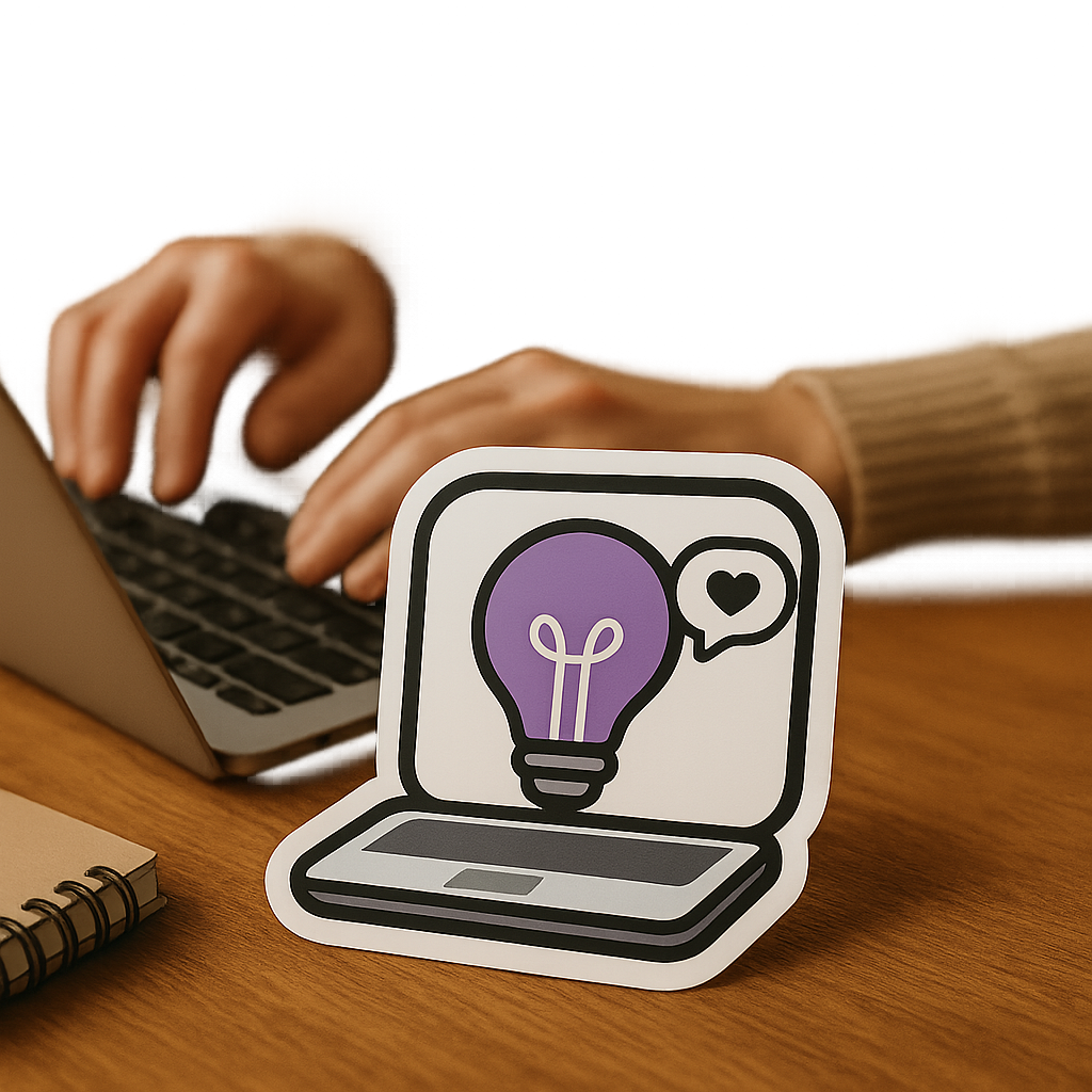 Adesivo estilo sticker para redes sociais