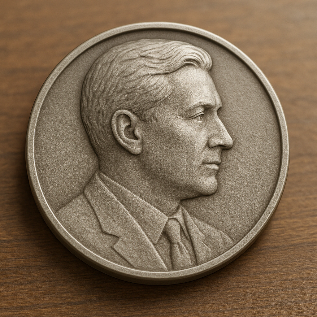Coin Bas-Relief Portrait