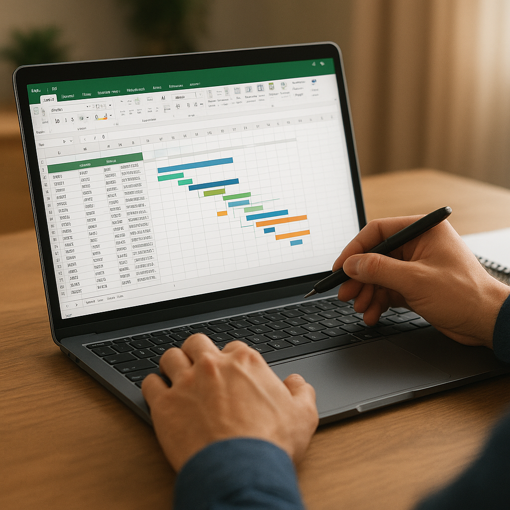 Cronograma de Projeto com Gantt Nativo no Excel