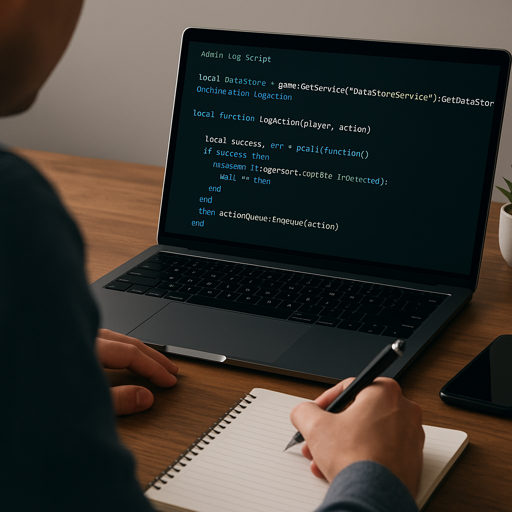 Log Administrativo Seguro com DataStore para Roblox